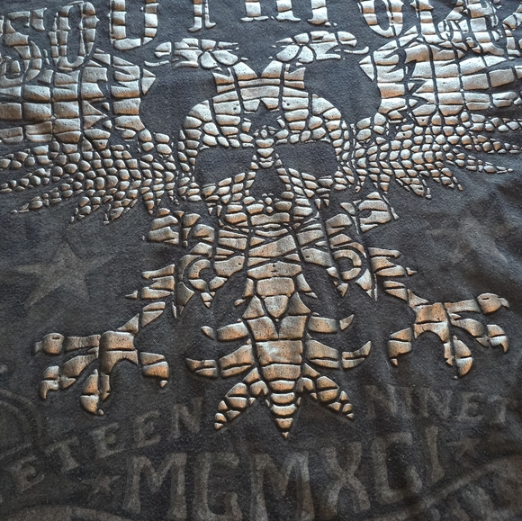 Southpole Embossed Y2K Metallic Eagle Graphic Tee 3XB - Picture 8 of 13